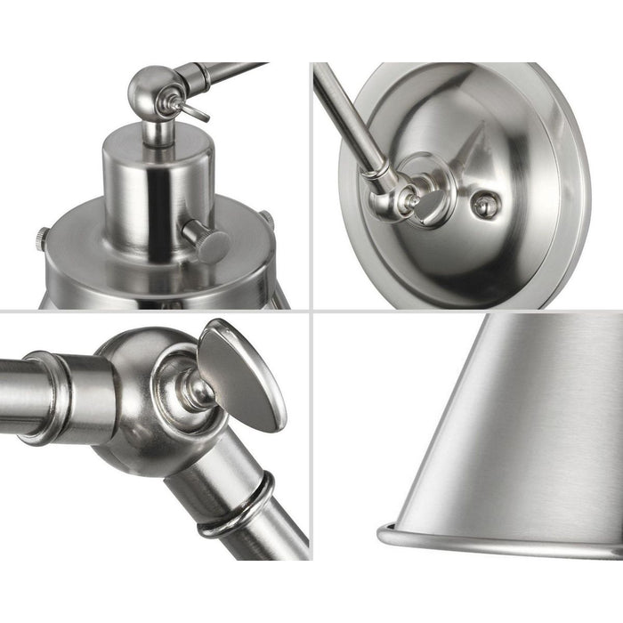 Hinton Swing Arm Wall Lamp-Lamps-Progress Lighting-Lighting Design Store