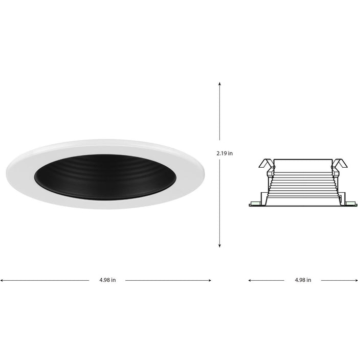 One Light Step Baffle Trim-Recessed-Progress Lighting-Lighting Design Store