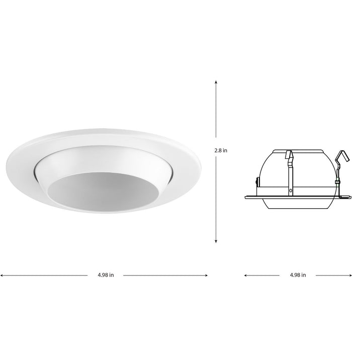 One Light Eyeball Trim-Recessed-Progress Lighting-Lighting Design Store