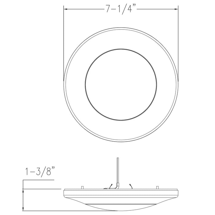 Emblem LED Flush Mount-Flush Mounts-Progress Lighting-Lighting Design Store
