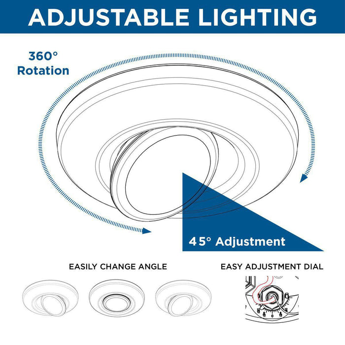 Intrinsic LED Adjustable Eyeball Trim-Flush Mounts-Progress Lighting-Lighting Design Store