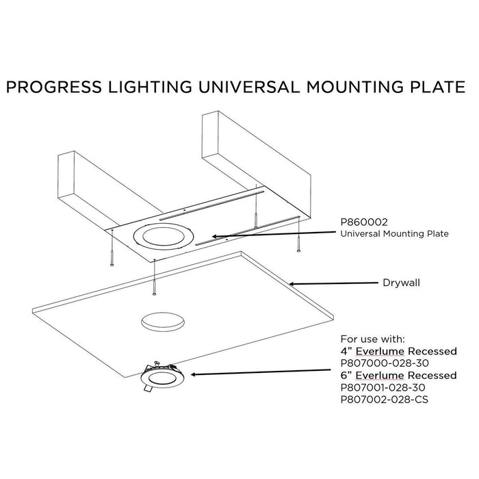 Everlume Led Recessed Mounting Plate-Specialty Items-Progress Lighting-Lighting Design Store