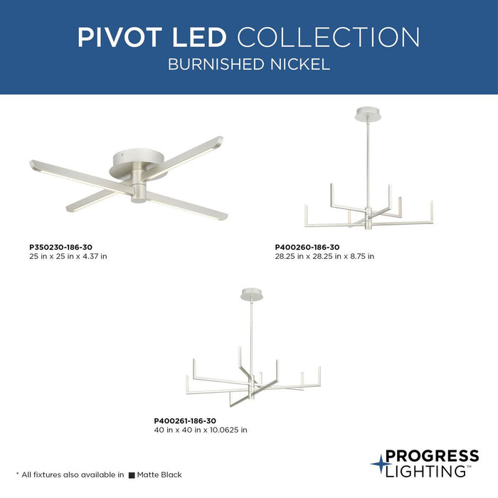 Pivot LED Chandelier-Mid. Chandeliers-Progress Lighting-Lighting Design Store