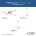 Pivot LED Chandelier-Mid. Chandeliers-Progress Lighting-Lighting Design Store