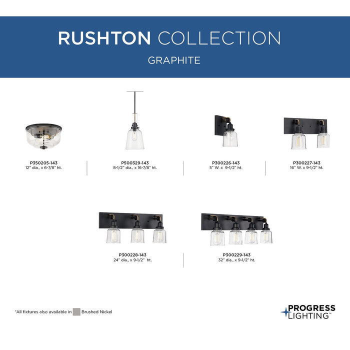 Rushton Bath Light & Vanity Light-Bathroom Fixtures-Progress Lighting-Lighting Design Store