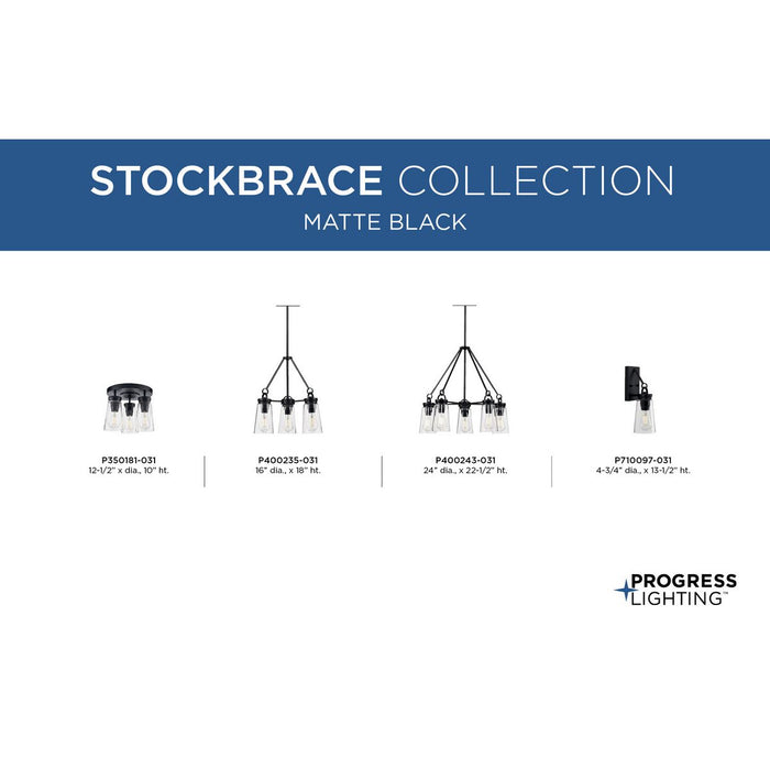 Stockbrace Chandelier-Mid. Chandeliers-Progress Lighting-Lighting Design Store