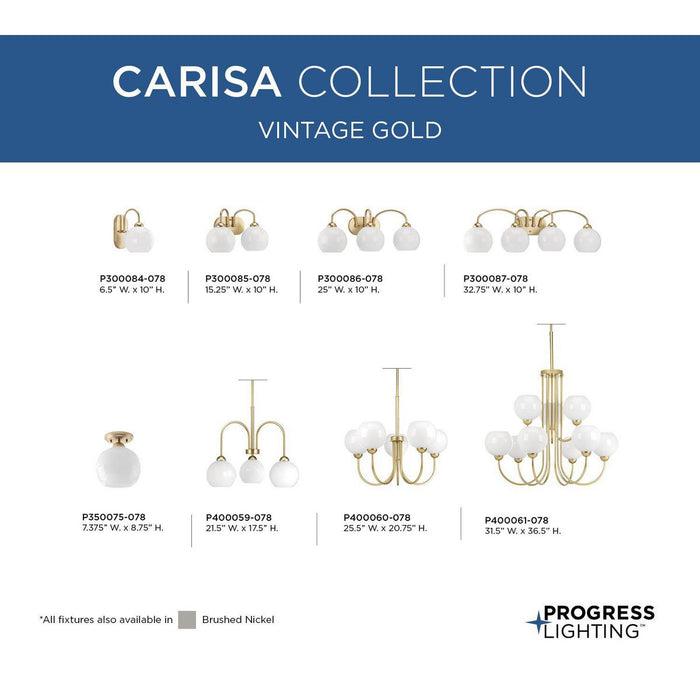 Carisa Bath Light-Sconces-Progress Lighting-Lighting Design Store
