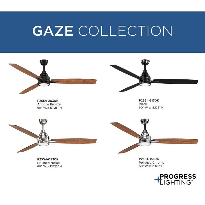 Gaze 60" Ceiling Fan-Fans-Progress Lighting-Lighting Design Store