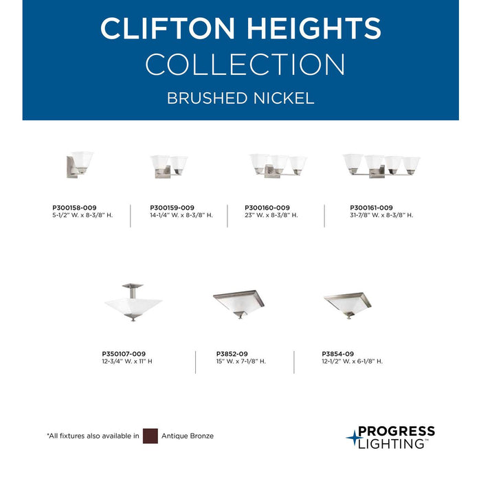 Clifton Hs Bath Light-Sconces-Progress Lighting-Lighting Design Store