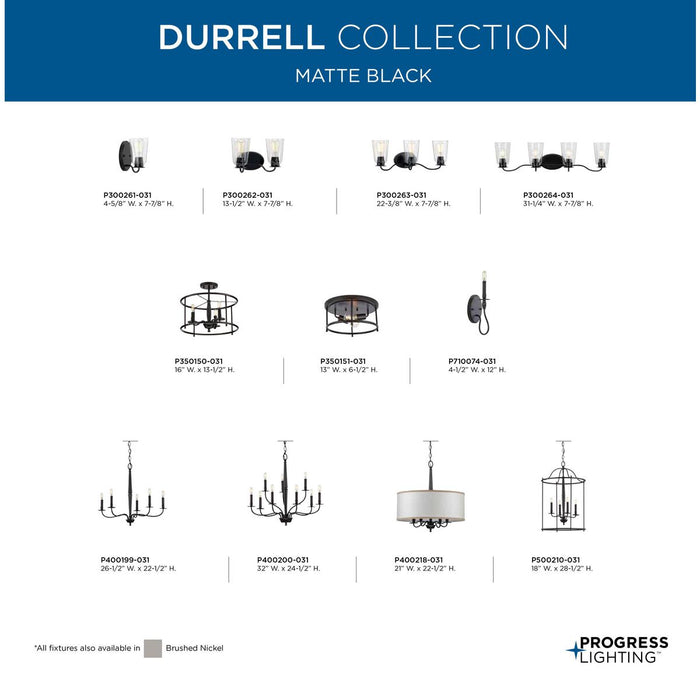 Durrell Chandelier-Mid. Chandeliers-Progress Lighting-Lighting Design Store