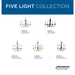 Five Light Chandelier-Mid. Chandeliers-Progress Lighting-Lighting Design Store