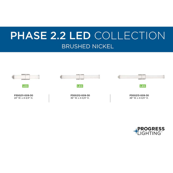Phase 2.2 LED Linear Bath Light-Bathroom Fixtures-Progress Lighting-Lighting Design Store