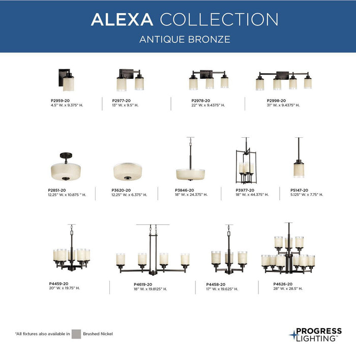 Alexa Flush Mount-Flush Mounts-Progress Lighting-Lighting Design Store