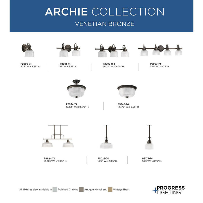 Archie Bath Bracket-Sconces-Progress Lighting-Lighting Design Store