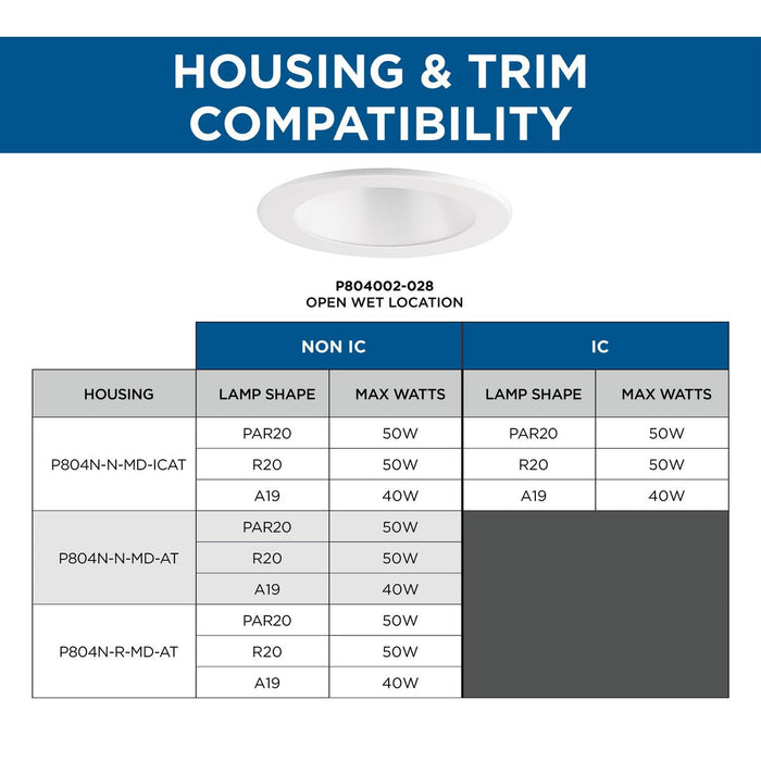 One Light Open Trim-Recessed-Progress Lighting-Lighting Design Store