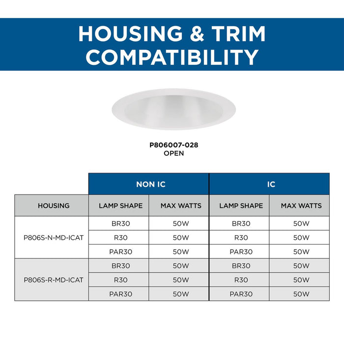 One Light Open Trim-Recessed-Progress Lighting-Lighting Design Store