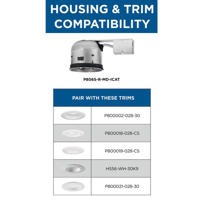 One Light Shlw Rmdl Icat Hsg-Recessed-Progress Lighting-Lighting Design Store