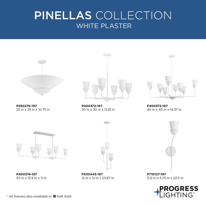 Pinellas Six Light Chandelier-Mid. Chandeliers-Progress Lighting-Lighting Design Store