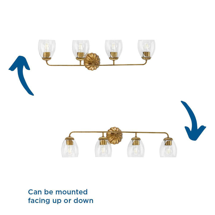 Quillan Four Light Bath & Vanity-Bathroom Fixtures-Progress Lighting-Lighting Design Store