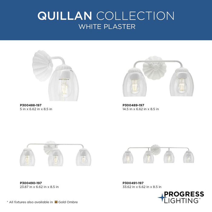 Quillan Three Light Bath & Vanity-Bathroom Fixtures-Progress Lighting-Lighting Design Store