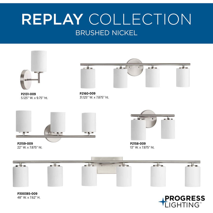 Replay Bath Bracket-Bathroom Fixtures-Progress Lighting-Lighting Design Store