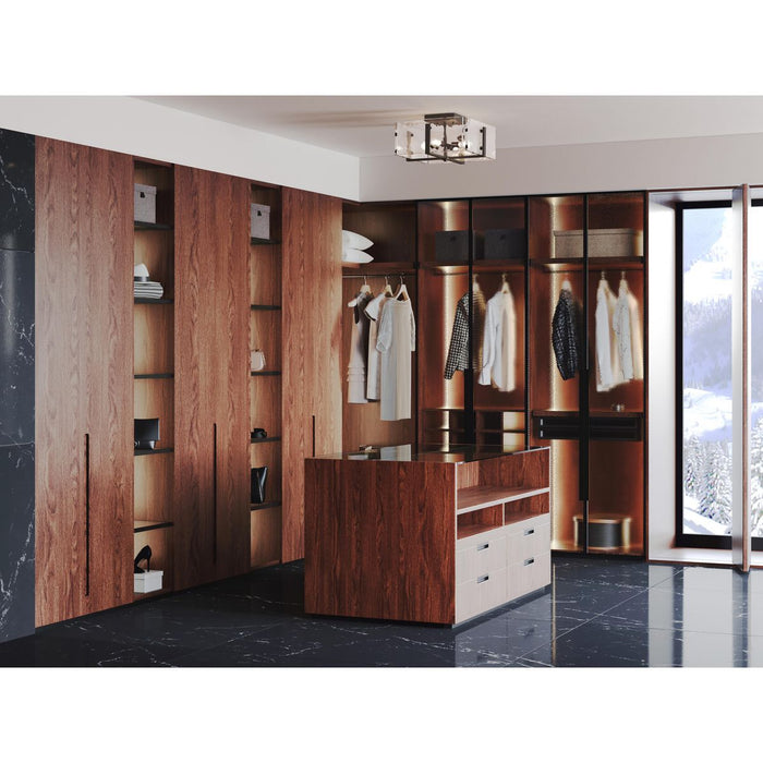 Rivera Four Light Flush Mount-Semi-Flush Mts.-Progress Lighting-Lighting Design Store