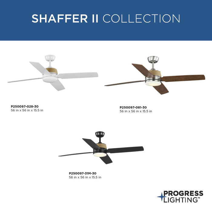 Shaffer Ii 56" Ceiling Fan-Fans-Progress Lighting-Lighting Design Store