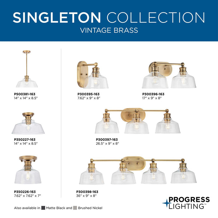 Singleton Bath Light-Sconces-Progress Lighting-Lighting Design Store
