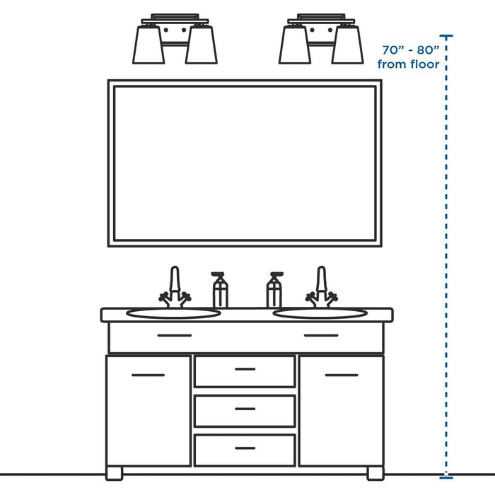 Bravo Bath Bracket-Bathroom Fixtures-Progress Lighting-Lighting Design Store