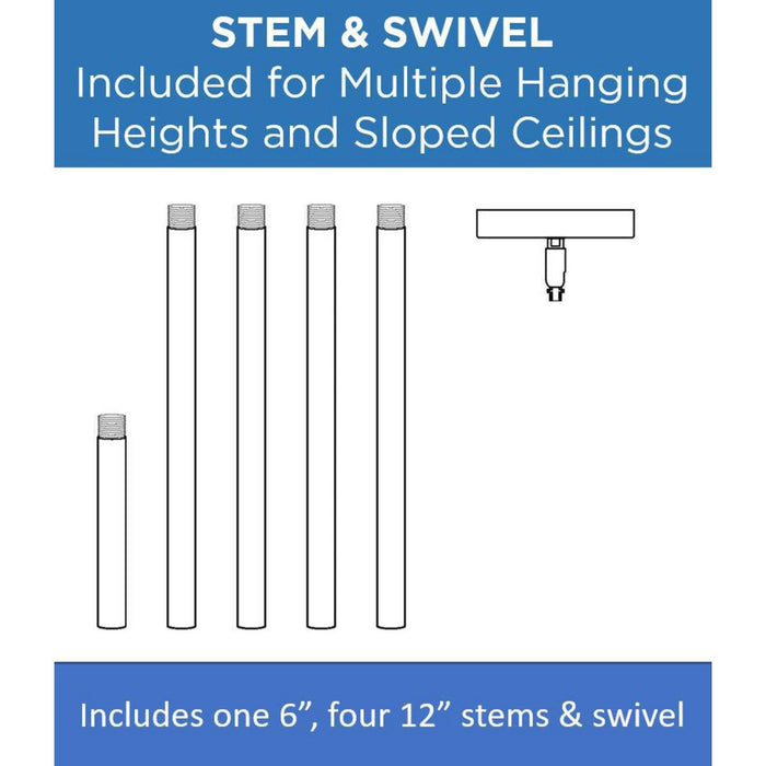 Pinellas Six Light Chandelier-Mid. Chandeliers-Progress Lighting-Lighting Design Store