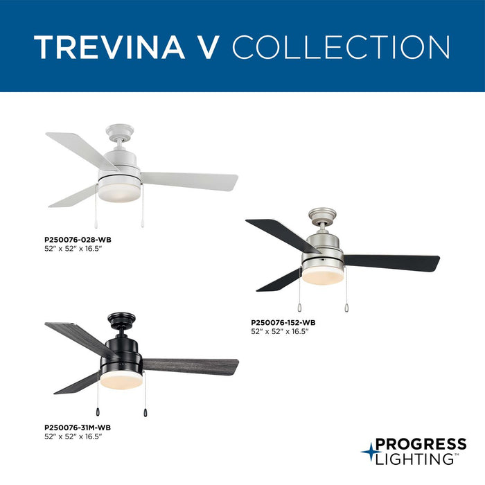 Trevina V 52" Ceiling Fan-Fans-Progress Lighting-Lighting Design Store