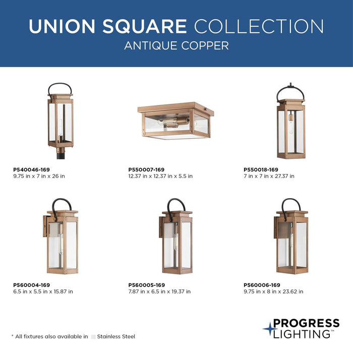 Union Square Outdoor Hanging Wall Lantern-Exterior-Progress Lighting-Lighting Design Store