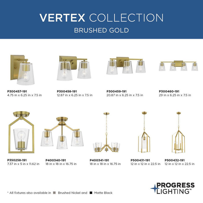 Vertex Bath Bar-Bathroom Fixtures-Progress Lighting-Lighting Design Store
