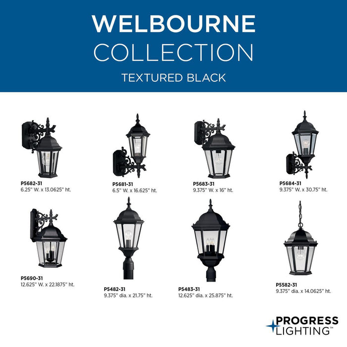 Welbourne Large Wall Lantern-Exterior-Progress Lighting-Lighting Design Store