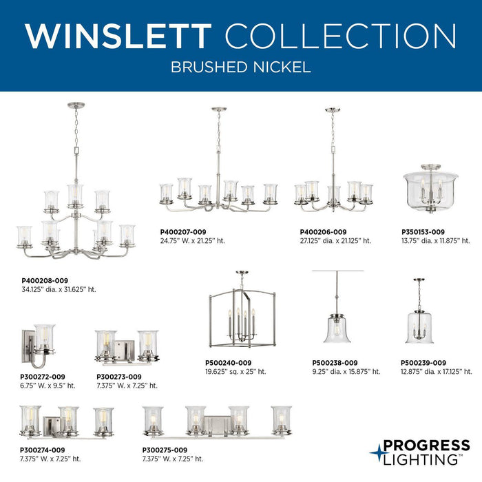 Winslett Semi Flush Convertible-Semi-Flush Mts.-Progress Lighting-Lighting Design Store