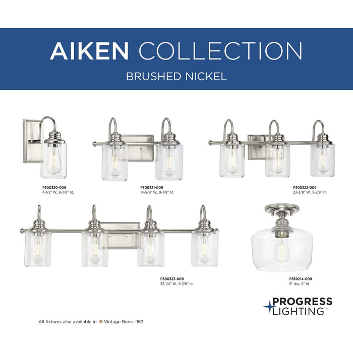 Aiken Bath Bracket-Bathroom Fixtures-Progress Lighting-Lighting Design Store