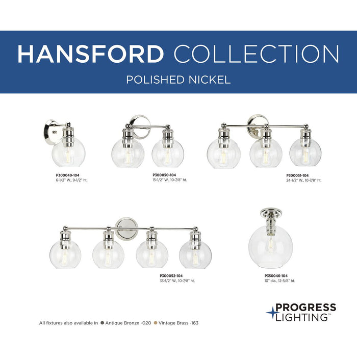 Hansford Bath Light-Bathroom Fixtures-Progress Lighting-Lighting Design Store