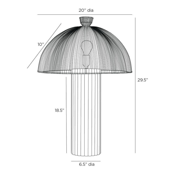 Como One Light Table Lamp-Lamps-Arteriors-Lighting Design Store