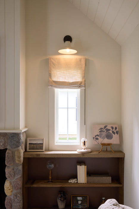 Pottersville One Light Wall Sconce Distressed Bronze/Ceramic Ivory Crackle-Sconces-Hudson Valley-Lighting Design Store