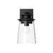 Quincy One Light Exterior Wall Mount Clear Bubble Glass/Textured Black-Exterior-Alora-Lighting Design Store