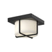 Regalo LED Flush Mount Black/Opal Glass-Flush Mounts-Kuzco Lighting-Lighting Design Store