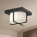 Regalo LED Flush Mount Black/Opal Glass-Flush Mounts-Kuzco Lighting-Lighting Design Store