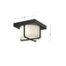 Regalo LED Flush Mount Black/Opal Glass-Flush Mounts-Kuzco Lighting-Lighting Design Store