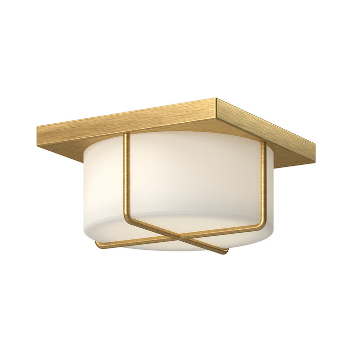 Reglao LED Flush Mount Brushed Gold/Opal Glass-Flush Mounts-Kuzco Lighting-Lighting Design Store