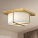 Reglao LED Flush Mount Brushed Gold/Opal Glass-Flush Mounts-Kuzco Lighting-Lighting Design Store