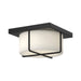 Reglao LED Flush Mount Black/Opal Glass-Flush Mounts-Kuzco Lighting-Lighting Design Store