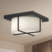 Reglao LED Flush Mount Black/Opal Glass-Flush Mounts-Kuzco Lighting-Lighting Design Store