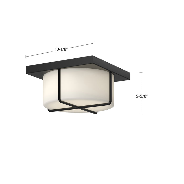 Reglao LED Flush Mount Brushed Gold/Opal Glass-Flush Mounts-Kuzco Lighting-Lighting Design Store