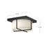 Reglao LED Flush Mount Black/Opal Glass-Flush Mounts-Kuzco Lighting-Lighting Design Store