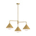 Remy Three Light Chandelier Brushed Gold/Opal Glass-Large Chandeliers-Alora-Lighting Design Store